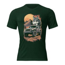 Lone Wolf - Solitary Trail 4X4 Rig Triblend T-Shirt - Emerald Triblend - Image 3