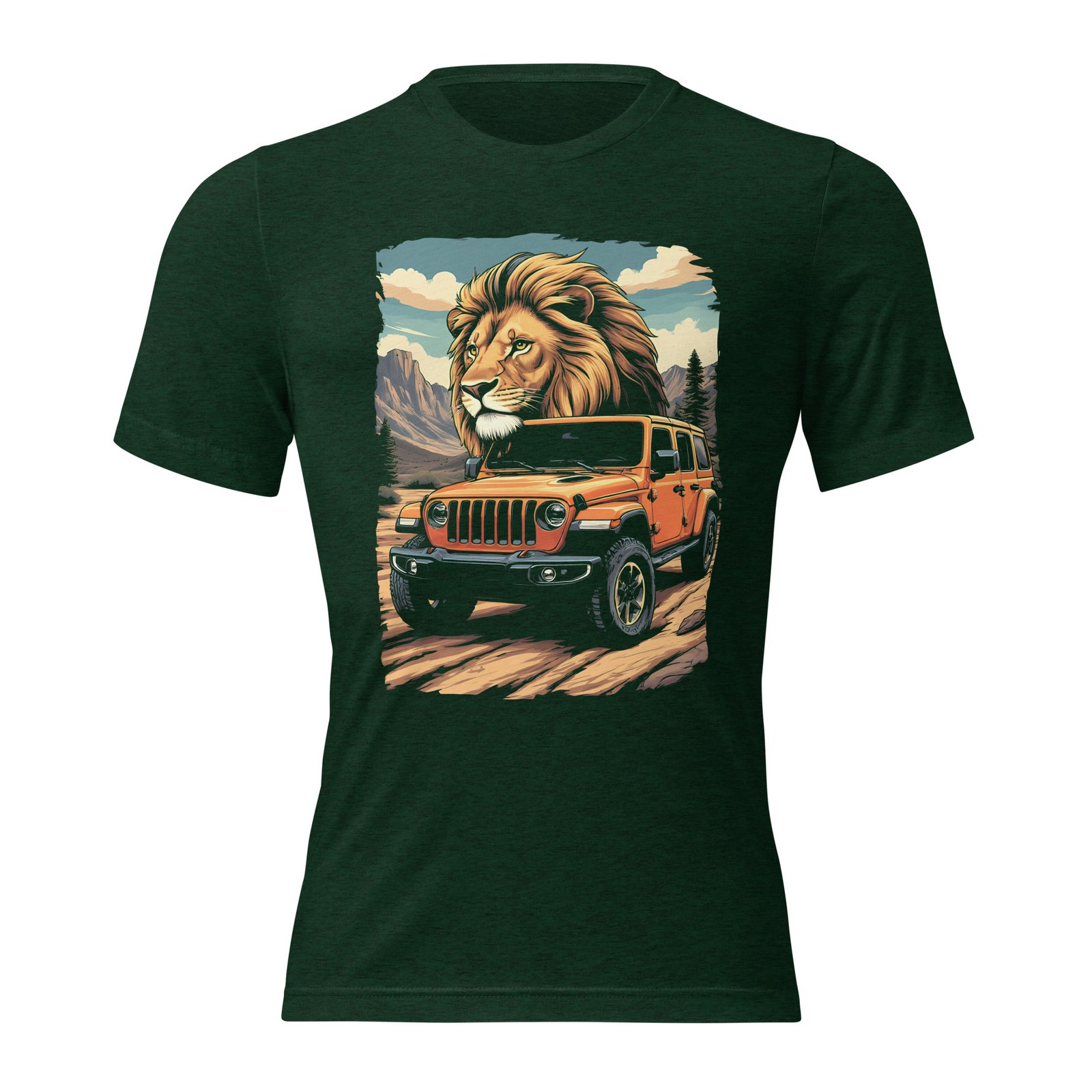 King Of The Trail - Red Rock 4X4 Rig Triblend T-Shirt - Emerald Triblend - Image 3