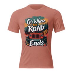 Go Where The Road Ends - Backcountry Timber 4X4 Rig Triblend T-Shirt - Mauve Triblend - Image 2