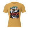 Go Where The Road Ends - Backcountry Timber 4X4 Rig Triblend T-Shirt - Mustard Triblend - Image 1