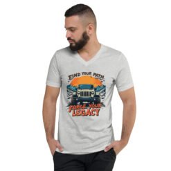 Forge Your Legacy - Trailblazer Off-Road Rig Unisex V-Neck Shirt - Athletic Heather - Image 2