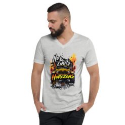 No Limits Just Horizons - High Clearance 4X4 Crawler Unisex V-Neck Shirt - Athletic Heather - Image 2
