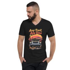 Any Trail Any Time - Pine Ridge Off-Road Unisex V-Neck Shirt - Black - Image 1