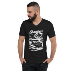 Adventure - Backcountry Stream Off-Road Unisex V-Neck Shirt - Black - Image 1