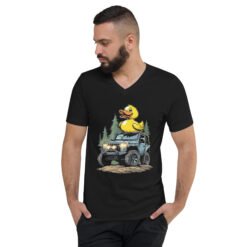 Duck Duck Rig - Ducked 4X4 Off-Road Rig Unisex V-Neck Shirt - Black - Image 2