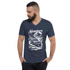 Adventure - Backcountry Stream Off-Road Unisex V-Neck Shirt - Navy - Image 3