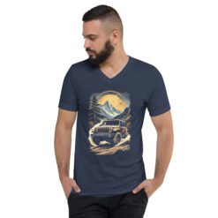 Alpine Trail Expedition - Alpine Canyon Off-Road Rig Unisex V-Neck Shirt - Navy - Image 1