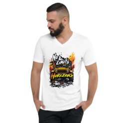 No Limits Just Horizons - High Clearance 4X4 Crawler Unisex V-Neck Shirt - White - Image 1