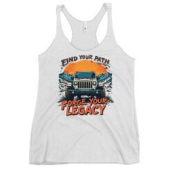 Forge Your Legacy - Tan 4X4 Crawler Rig Women's Racerback Tank - Image 1