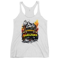 No Limits Just Horizons - Rock Crawling 4X4 Rig Women's Racerback Tank - Image 1
