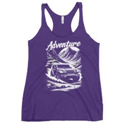 Adventure - Water Crossing 4X4 Crawler Women's Racerback Tank - Purple Rush - Image 5