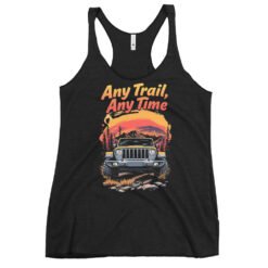 Any Trail Any Time - Alpine Timber Off-Road Women's Racerback Tank - Vintage Black - Image 2