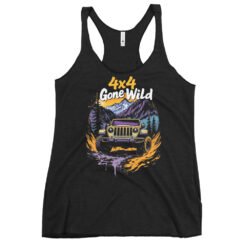 4X4 Gone Wild - Alpine Mud 4X4 Rig Women's Racerback Tank - Vintage Black - Image 2