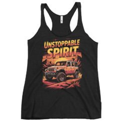 Unstoppable Spirit - Desert Crawler 4X4 Rig Women's Racerback Tank - Vintage Black - Image 1