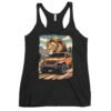 King Of The Trail - Sunset Ridge 4X4 Rig Women's Racerback Tank - Vintage Black - Image 1