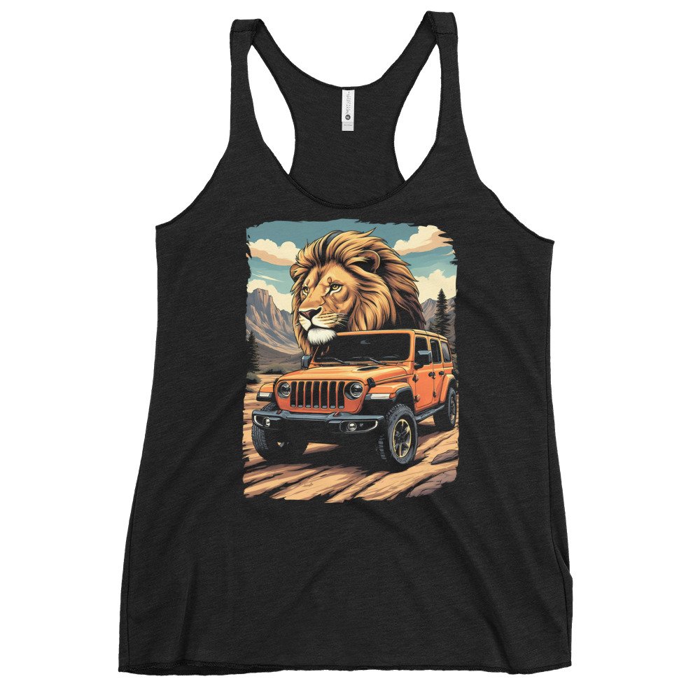 King Of The Trail - Sunset Ridge 4X4 Rig Women's Racerback Tank - Vintage Black - Image 1