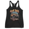 4X4 Dad - Clay Wash 4X4 Rig Women's Racerback Tank - Vintage Black - Image 1