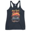 Any Trail Any Time - Alpine Timber Off-Road Women's Racerback Tank - Vintage Navy - Image 1