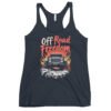 Off-Road Freedom - Desert Ledge 4X4 Crawler Women's Racerback Tank - Vintage Navy - Image 1