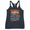 Find Your Path Forge Your Legacy - Desert Mountain 4X4 Crawler Women's Racerback Tank - Vintage Navy - Image 1