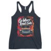 Go Where The Road Ends - Desert Mountain 4X4 Crawler Women's Racerback Tank - Vintage Navy - Image 1