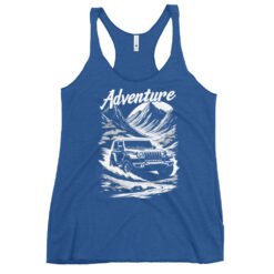 Adventure - Water Crossing 4X4 Crawler Women's Racerback Tank - Vintage Royal - Image 7